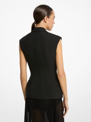 Crepe Sablé Sleeveless Jacket image number 1