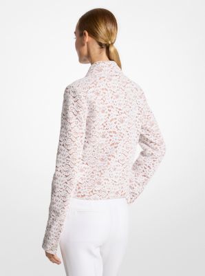 Veste en dentelle tressée fleurie