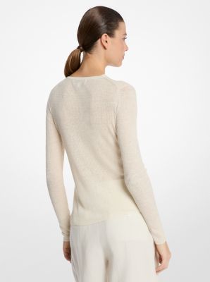 Hutton Ribbed Superfine Linen-and-Cotton Blend Sweater image number 1