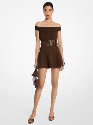 Wool Blend Off-The-Shoulder Bodysuit