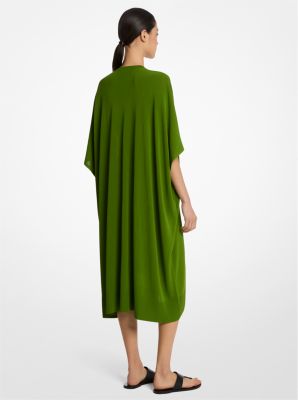 Kaftan aus Stretch-Viskose mit V-Ausschnitt image number 1