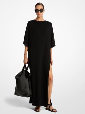 Cashmere and Linen Slit Caftan