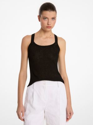 Ribbed Superfine Linen and Cotton Blend Tank Top image number 0