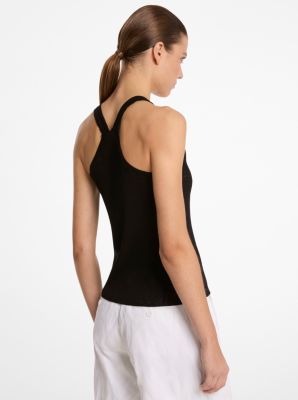 Ribbed Superfine Linen and Cotton Blend Tank Top image number 1