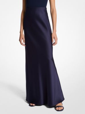 Double Satin Charmeuse Maxi Skirt image number 0