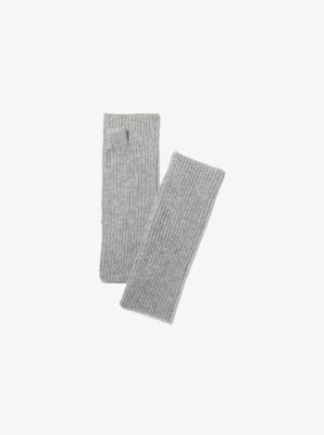 Ribbed Cashmere Fingerless Gloves