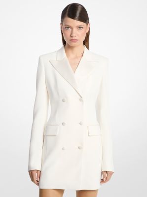 Vestido esmoquin sablé de crepé doble