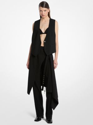 Wool Broadcloth Cropped Vest