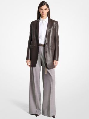 Leather Boyfriend Blazer