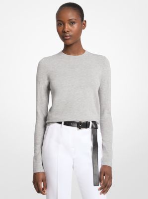 Michael Kors Collection Stretch Viscose Long-Sleeve Shirt