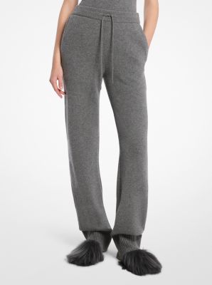 Michael Kors Cashmere Track Pants In Gray