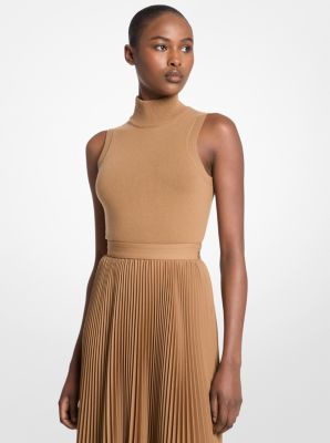Stretch Cashmere Turtleneck Bodysuit
