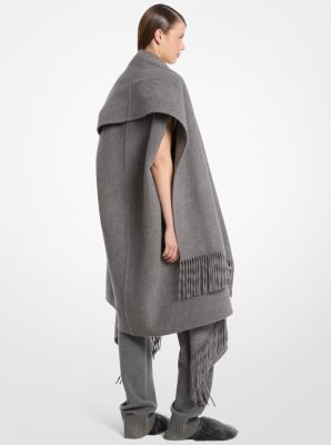 Double Faced Wool Fringed Clutch Coat