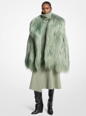 Long Haired Shearling Peacoat