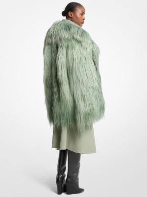 Long Haired Shearling Peacoat