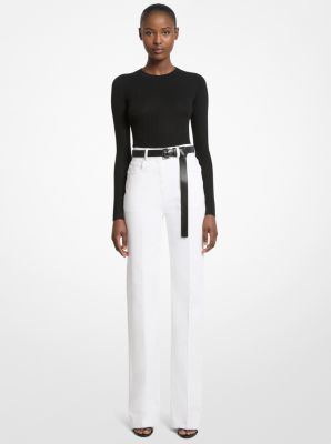 Straight-Leg Denim Jeans