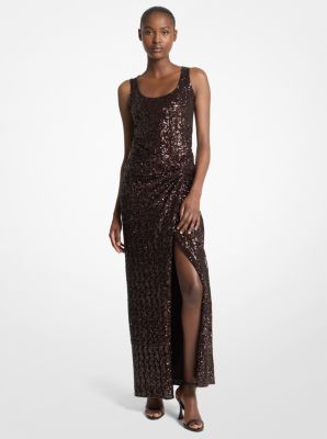 Sequin Stretch Pareo Maxi Skirt