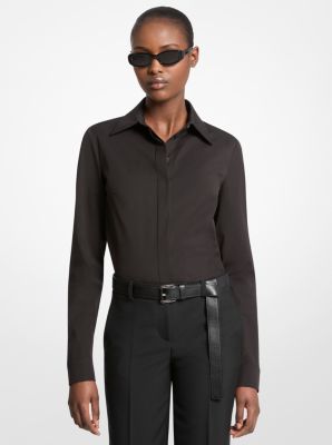 Michael Kors Collection Hansen Stretch Cotton Poplin Shirt