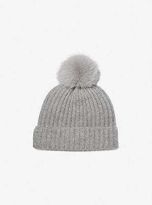 Ribbed Cashmere Beanie Hat