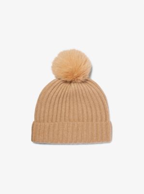 Ribbed Cashmere Beanie Hat