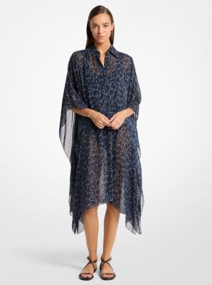 Floral Chiné Silk Voile Caftan