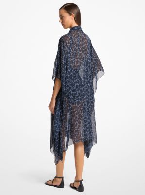Floral Chiné Silk Voile Caftan