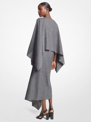 Wool and Silk Blend Kimono Scarf Dress