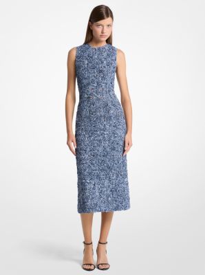 Michael Kors Collection Tie-Die Floral Soutache Lace Sheath Dress