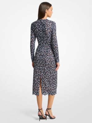 Shadow Floral Lace Sheath Dress