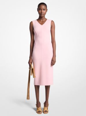 Double Faced Stretch Wool Sheath Dress