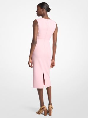 Double Faced Stretch Wool Sheath Dress
