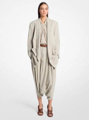 Tissue Wool Crepe Bathrobe Jacket