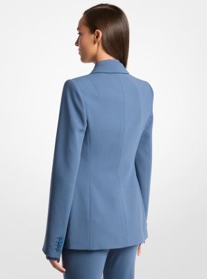 Blazer Tyler de crepé de lana elástica