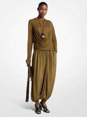 Su&eacute;ter de gasa drapeado