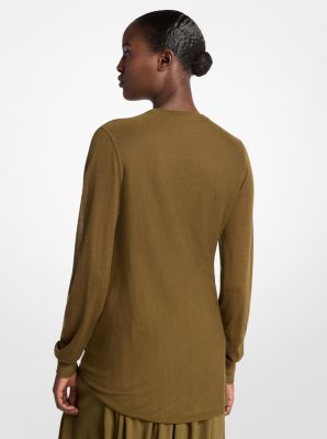 Su&eacute;ter de gasa drapeado