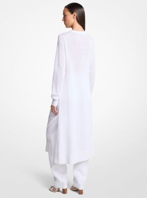 T&uacute;nica de lino y algod&oacute;n con abertura lateral