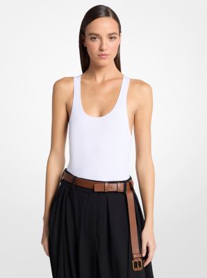 Body el&aacute;stico de viscosa acanalado