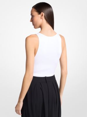 Body el&aacute;stico de viscosa acanalado