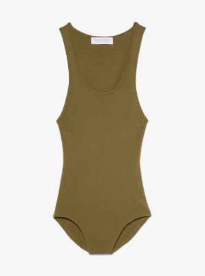 Body el&aacute;stico de viscosa acanalado