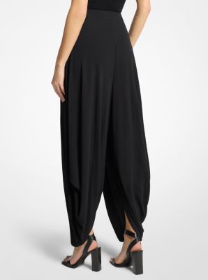 Draped Georgette Jersey Pants