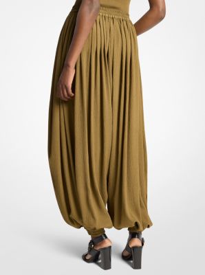 Pantal&oacute;n sarouel de seda seersucker