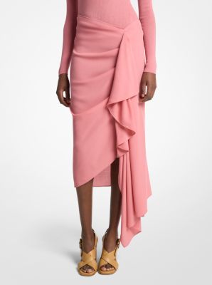 Wool Crepe Cascade Skirt 1590$