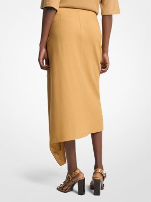 Viscose and Linen Cascade Skirt