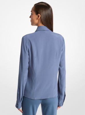 Hansen Silk Crepe De Chine Shirt