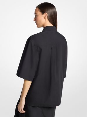 Washed Cotton Poplin Safari Shirt