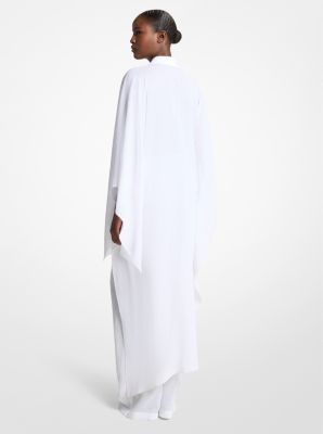 Caft&aacute;n asim&eacute;trico de gasa de lino