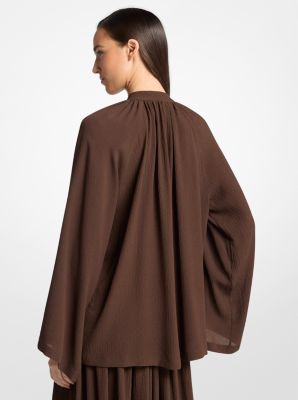 Blusa poeta de seda seersucker