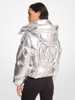 Metallic Ciré Puffer Jacket image number 1