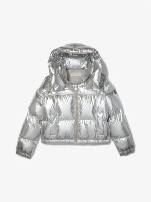 Silver foil puffer clearance jacket