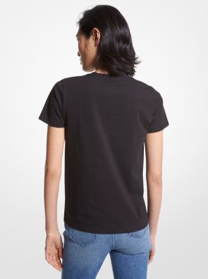 Michael Kors Chain Logo T-shirt In Black